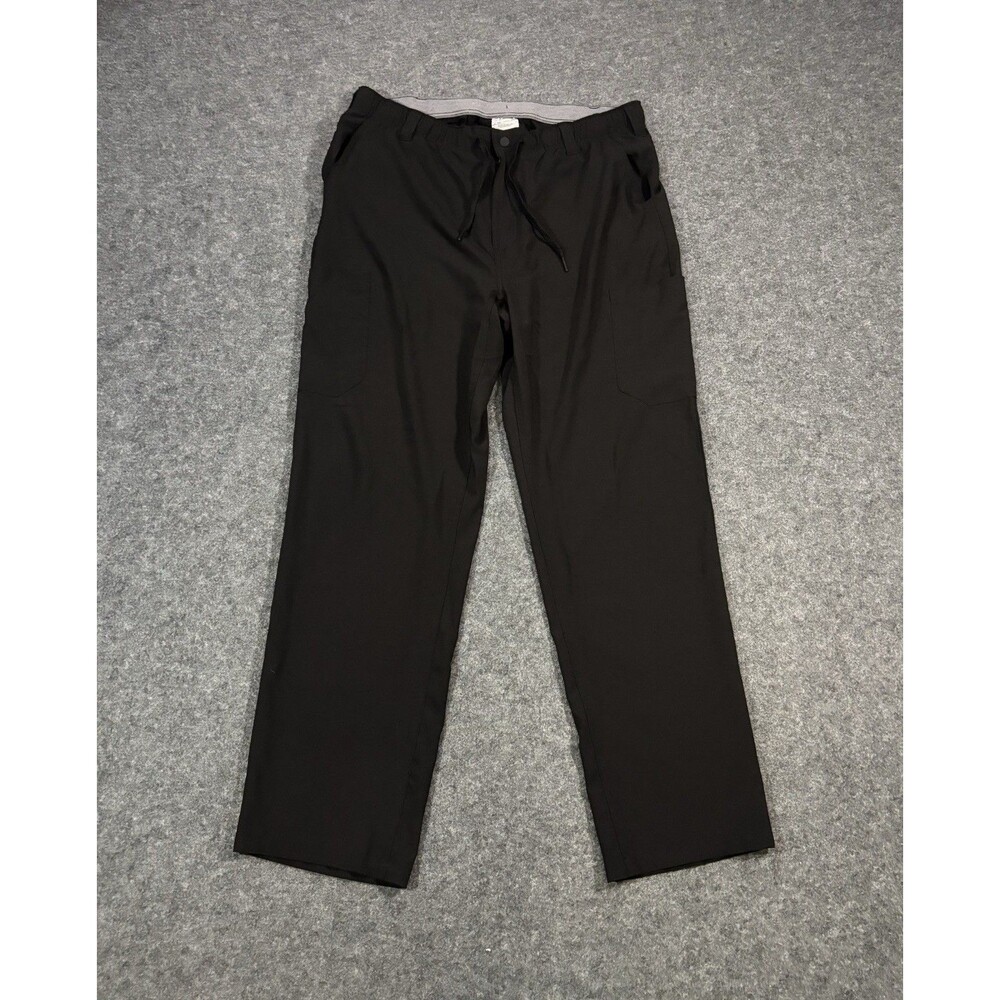 Carhartt Force Cross-Flex Scrub Pant Mens Large Straight Leg Drawstring Black